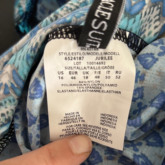 Miraclesuit Blue Patterned Swim Camisole - Picture 9 of 10